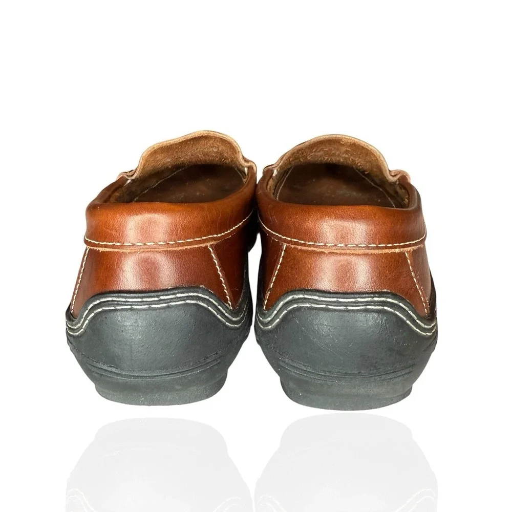 Handsewn Company Men's 8.5 Brown Leather Dress Penny Loafers‎ Drivers Moc Toe